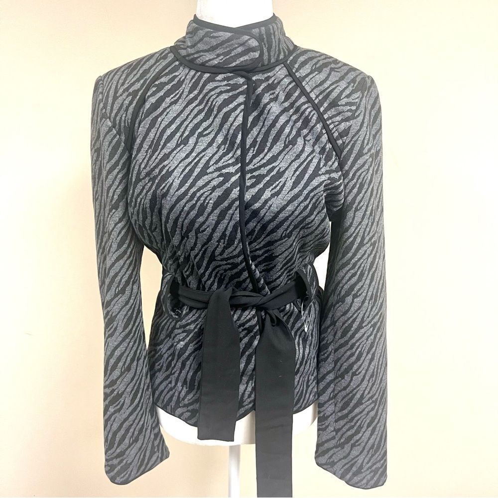 Sandro Zebra Print jacket with belt M